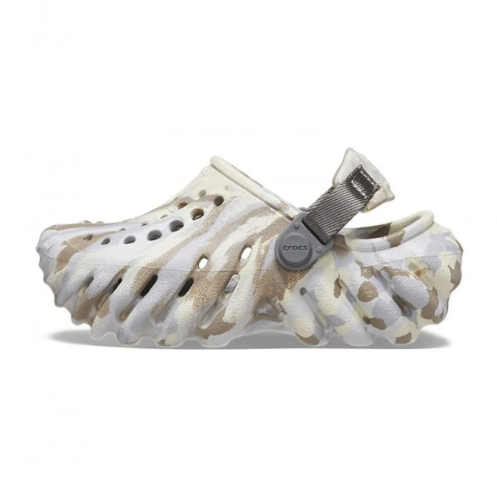 Crocs Echo 208466-2Y3 Clogs Toddler 5 Beige Marbled Comfort Casual Shoes SGN1675